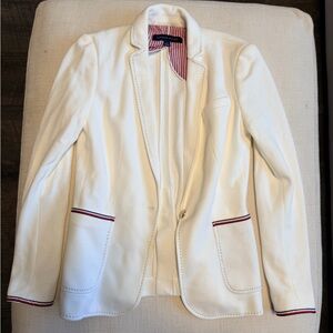 Tommy Hilfiger White Blazer with Red Trim